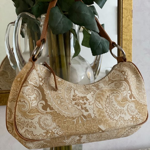 Vintage Banana Republic Paisley Canvas Handbag - Picture 1 of 7